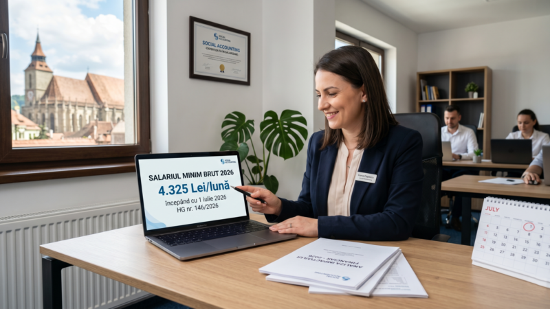 Salariul minim brut 2026 se majorează la 4.325 Lei de la 1 Iulie Salariul minim brut 2026 salariul minim brut 2026
